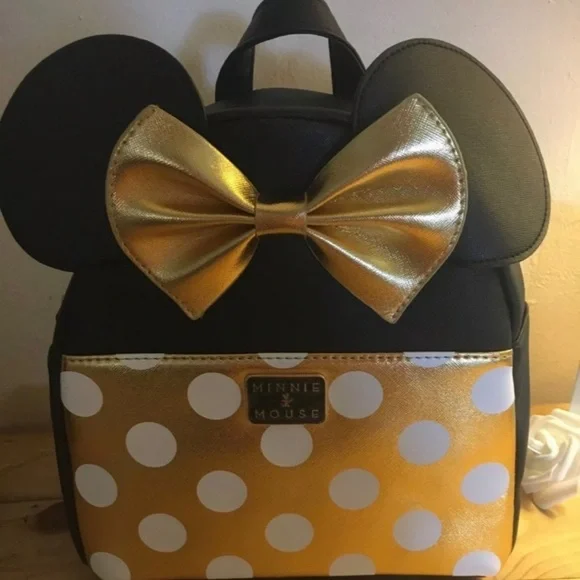 Disney | Bags | New Minnie Mouse Black And Gold With White  display picture 3